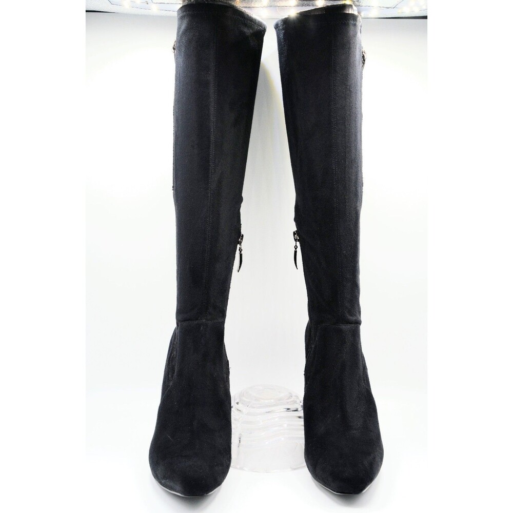 Guess Suede Like Black Stiletto Heel Boots US 8.5